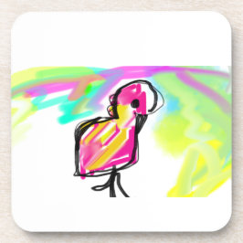 フラミンゴ喜び コースター