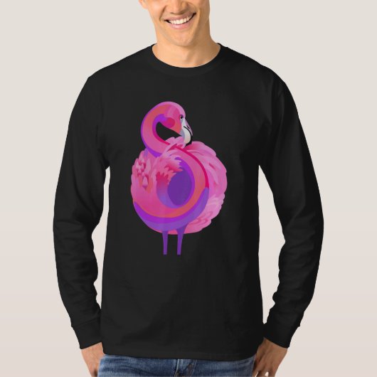 フラミンゴ夏時間 Tシャツ (正面)