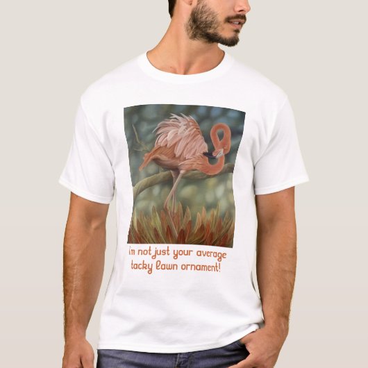 フラミンゴ夜ワイシャツ Tシャツ (正面)