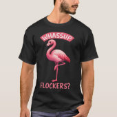 フラミンゴ好きのための面白いサマーグッズ Tシャツ (正面)