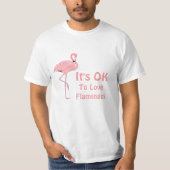 フラミンゴ好きのための面白いデザイン Tシャツ (正面)