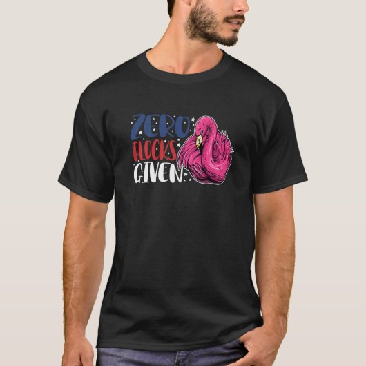 フラミンゴ好きのための メンズ レディース 動物デザイン Tシャツ (正面)