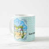 フラミンゴ好きのマグカップ コーヒーマグカップ (正面左)