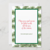 フラミンゴ季節のごあいさつフラットクリスマスカード 招待状 (裏面)