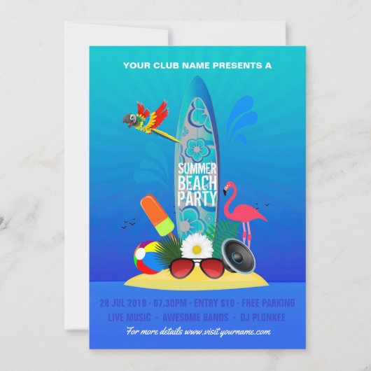 フラミンゴ島 招待状 (正面)