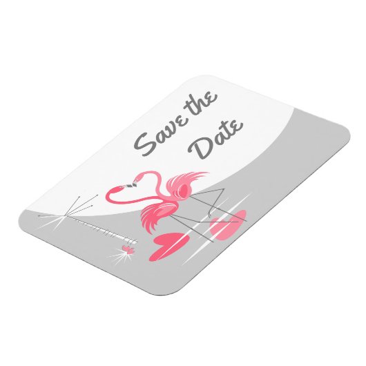 フラミンゴ愛の大月の日付の風景を保存 マグネット (左側)