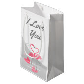 フラミンゴ愛の大月I愛あなた小さい スモールペーパーバッグ (正面アングル)