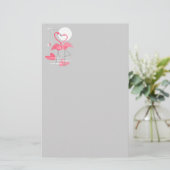 フラミンゴ愛の文房具 便箋 (スタンド正面)
