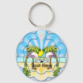 フラミンゴ愛好家 キーホルダー (正面)