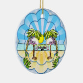 フラミンゴ愛好家 セラミックオーナメント (右)