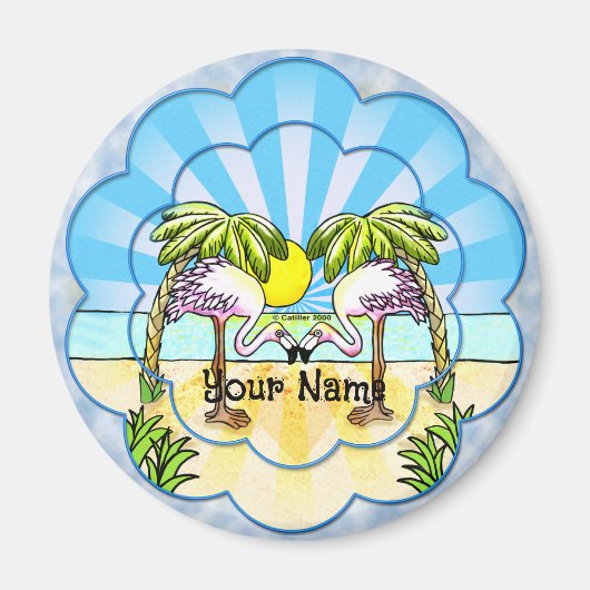 フラミンゴ愛好家 マグネット (正面)