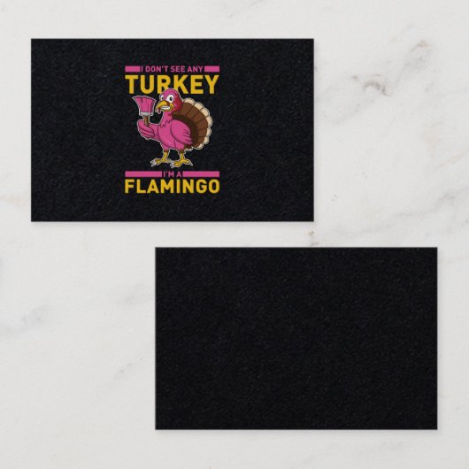 フラミンゴ感謝祭だ 名刺 (正面/裏面)