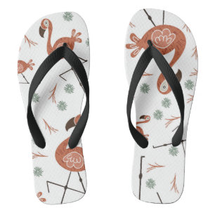 フラミンゴ成体フリップフロップ ビーチサンダル