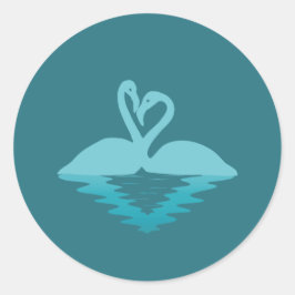 フラミンゴ抱擁 ラウンドシール