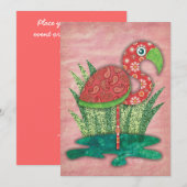 フラミンゴ招待状 招待状 (正面/裏面)