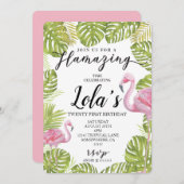 フラミンゴ招待状 招待状 (正面/裏面)