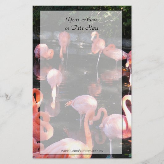 フラミンゴ文具 便箋 (正面)
