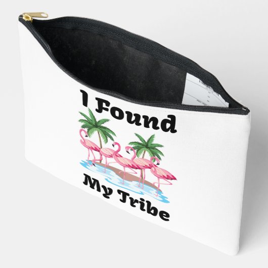 フラミンゴ族の熱帯の花嫁の贈り物 アクセサリーポーチ (見開き)
