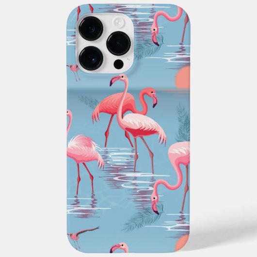 フラミンゴ柄 1 Case-Mate iPhoneケース (裏面)