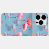 フラミンゴ柄 1 Case-Mate iPhoneケース (裏面 (横))