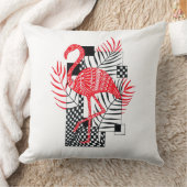フラミンゴ模様と熱帯離れ型の枕 クッション (ブランケット)