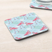 フラミンゴ模様 コースター (左側)