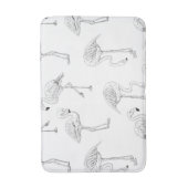 フラミンゴ模様 バスマット (正面縦)