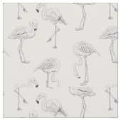 フラミンゴ模様 ファブリック (クローズアップ)