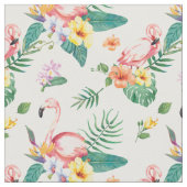 フラミンゴ模様 ファブリック (クローズアップ)