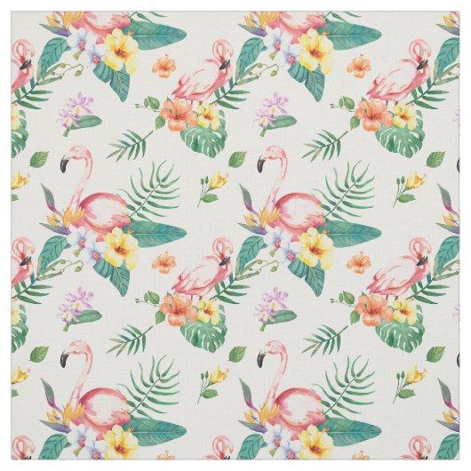 フラミンゴ模様 ファブリック (見本)