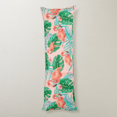 フラミンゴ模様 ボディピロー (裏面 (縦))