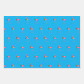 フラミンゴ模様 ラッピングペーパーシート (正面)