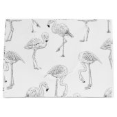 フラミンゴ模様 ラージペーパーバッグ (正面)