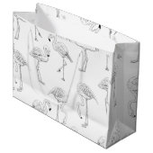 フラミンゴ模様 ラージペーパーバッグ (正面アングル)