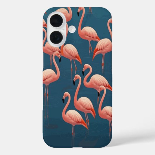 フラミンゴ模様 Case-Mate iPhoneケース (裏面)