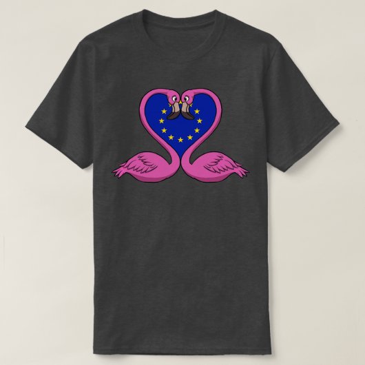 フラミンゴ欧州連合 Tシャツ (デザイン正面)