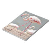 フラミンゴ歩く地上 ノートパッド (回転)