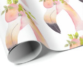 フラミンゴ水の色絵を描の紙 – ラッピング ラッピングペーパー (ロールコーナー)