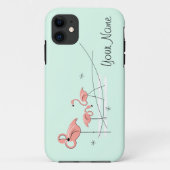 フラミンゴ海アクアトリオ'名前' iPhoneケース Case-Mate iPhoneケース (裏面)