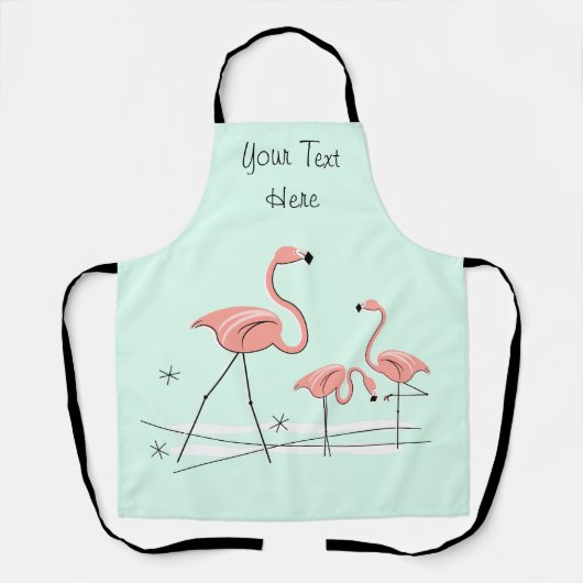 フラミンゴ海アクアトリオ2文字エプロン エプロン (正面)