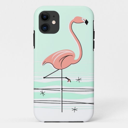 フラミンゴ海アクアiPhoneケース Case-Mate iPhoneケース (裏面)