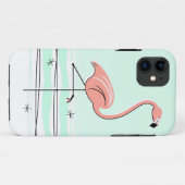 フラミンゴ海アクアiPhoneケース Case-Mate iPhoneケース (裏面(横))