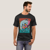 フラミンゴ海イルカ Tシャツ (正面フル)