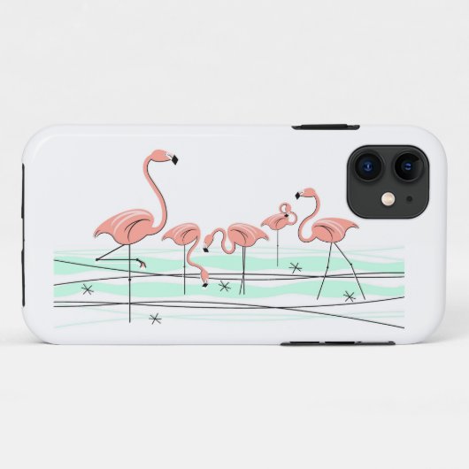 フラミンゴ海グループiPhone 11タフ Case-Mate iPhoneケース (裏面(横))