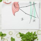 フラミンゴ海トリオ2キッチンタオル キッチンタオル (折り畳み)