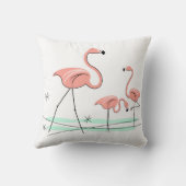 フラミンゴ海トリオ2スクエア クッション (裏面)