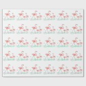 フラミンゴ海トリオ2ラッピング紙 ラッピングペーパー (フラット)