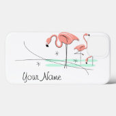 フラミンゴ海トリオ3 '名前' iPadケース Case-Mate iPhoneケース (裏面 (横))