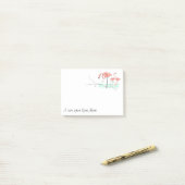 フラミンゴ海トリオ3 "文字" ポストイット (デスク上)