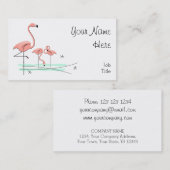 フラミンゴ海トリオ4名刺 名刺 (正面/裏面)